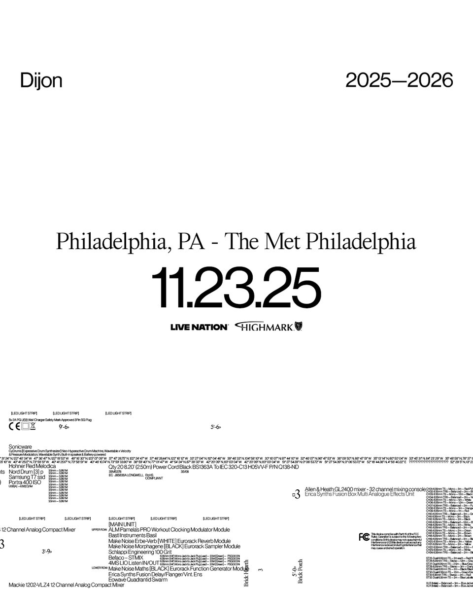 JUST ANNOUNCED 🔥 <a href="/dijondijon_/">Dijon</a> at #TheMetPhilly Presented by Highmark on November 23!

Tickets go on sale Friday, August 22 at 10AM

🎫 👉 livemu.sc/4luk4XV