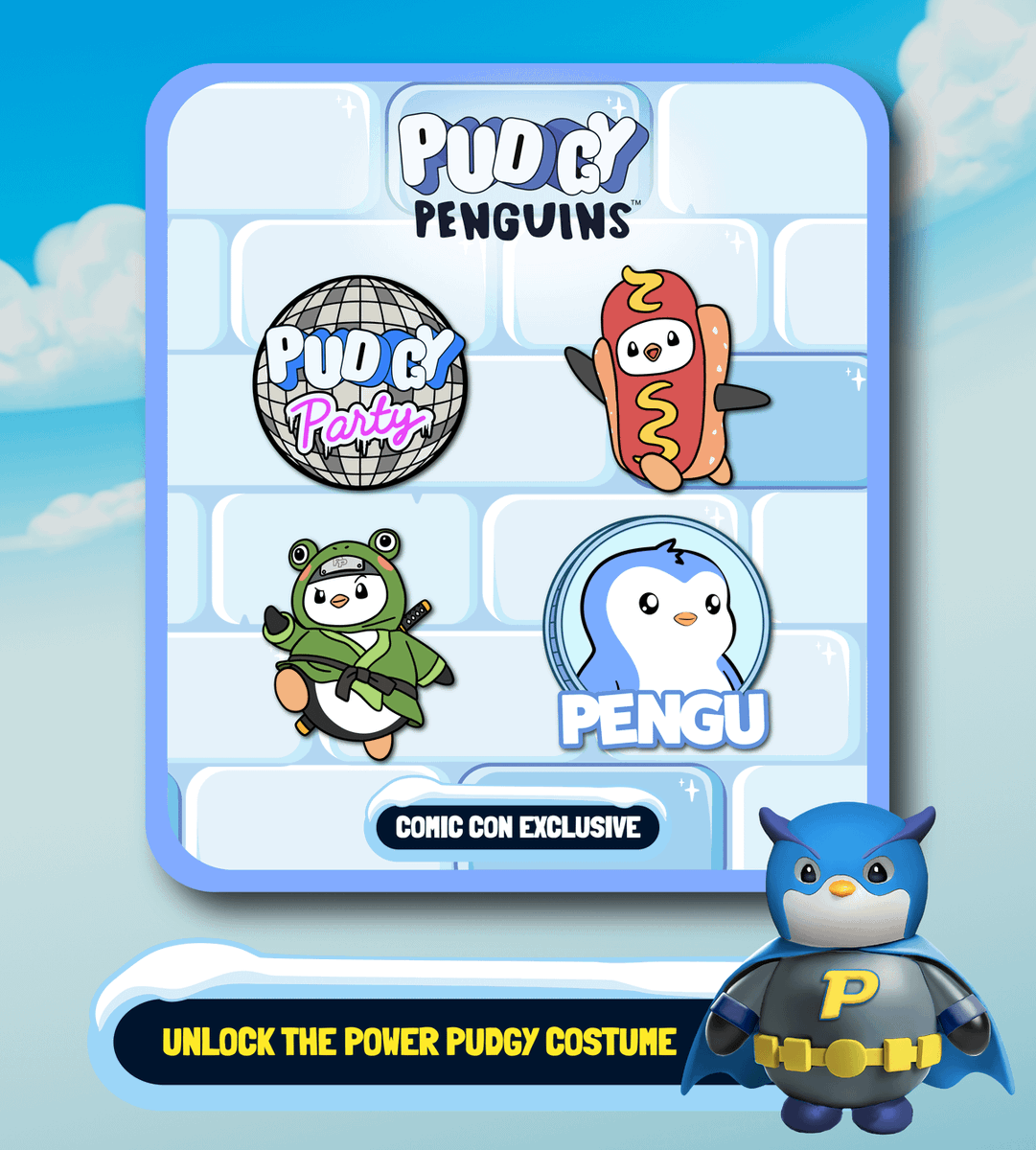 We’re giving away 3 Pudgy Party pins which include the legendary Power Pudgy costume 🐧

Comment below why we should pick you 👀