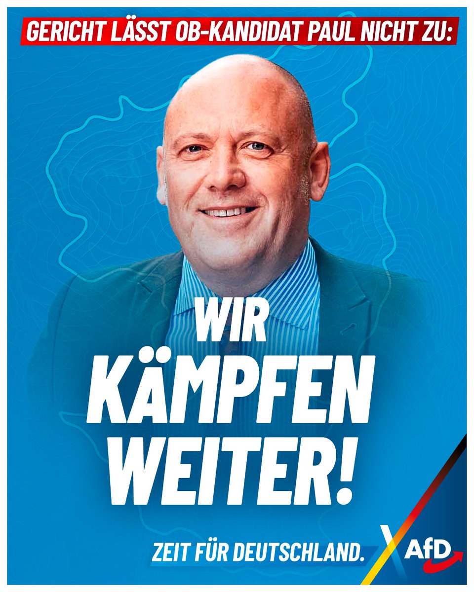 Das Verwaltungsgericht Neustadt an der Weinstraße lässt unseren Kandidaten Joachim Paul nicht zur OB-Wahl in Ludwigshafen zu. Der Wähler ist aber der Souverän und muss die Möglichkeit haben, zwischen allen Kandidaten zu wählen. Deshalb kämpfen wir weiter um seine Zulassung!
