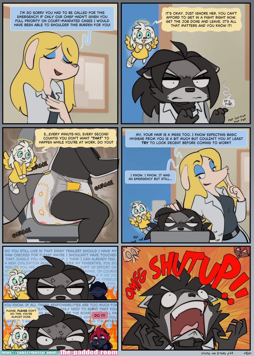 Stripes and Straps page 33
Support the comic and get access to the five next pages immediately by subscribing on my Substar or Pixiv Fanbox (and whatever other art and extras I post there) A new page is uploaded every monday!