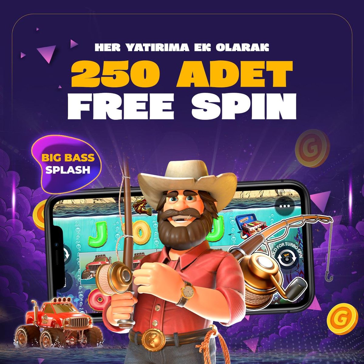 Her Yatırımınız İçin 250 Free Spin Hediye Ediyoruz!  

#Gettobet'ten Big Bass Splash oyununda geçerli hediyelerini almak için hemen kayıt ol!   

Gettobet Giriş: gettolink.net/gettososyalll

#freespin #denemebonusu #hediye