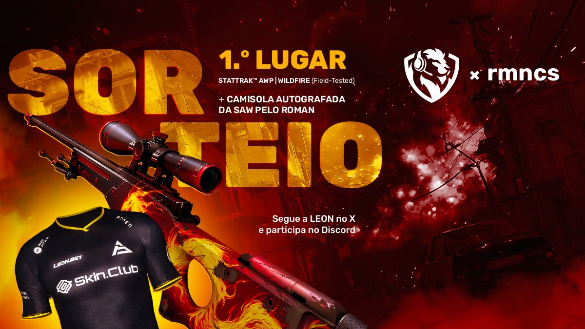 LeonBet Esports (@leonbet_esports) on Twitter photo Don’t miss the chance to win a StatTrak™ AWP | Wildfire & a signed <a href="/sawggofficial/">SAW</a> jersey from <a href="/rmn_csgo/">Ricardo Oliveira</a>! 🎯
To enter:
🔁 Share this post
💬 Tag 2 friends in the comments
❤️ Like this post
📲 Follow <a href="/LeonBet_Esports/">LeonBet Esports</a>
👾 Join our Discord: leonesports.gg/discord
GL & HF! 🤞 Don’t miss the chance to win a StatTrak™ AWP | Wildfire & a signed <a href="/sawggofficial/">SAW</a> jersey from <a href="/rmn_csgo/">Ricardo Oliveira</a>! 🎯
To enter:
🔁 Share this post
💬 Tag 2 friends in the comments
❤️ Like this post
📲 Follow <a href="/LeonBet_Esports/">LeonBet Esports</a>
👾 Join our Discord: leonesports.gg/discord
GL & HF! 🤞
