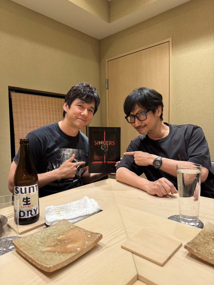 久しぶりの“島秀会”。西島さんは「恐怖の報酬(Sorcerer)」のTシャツ👍