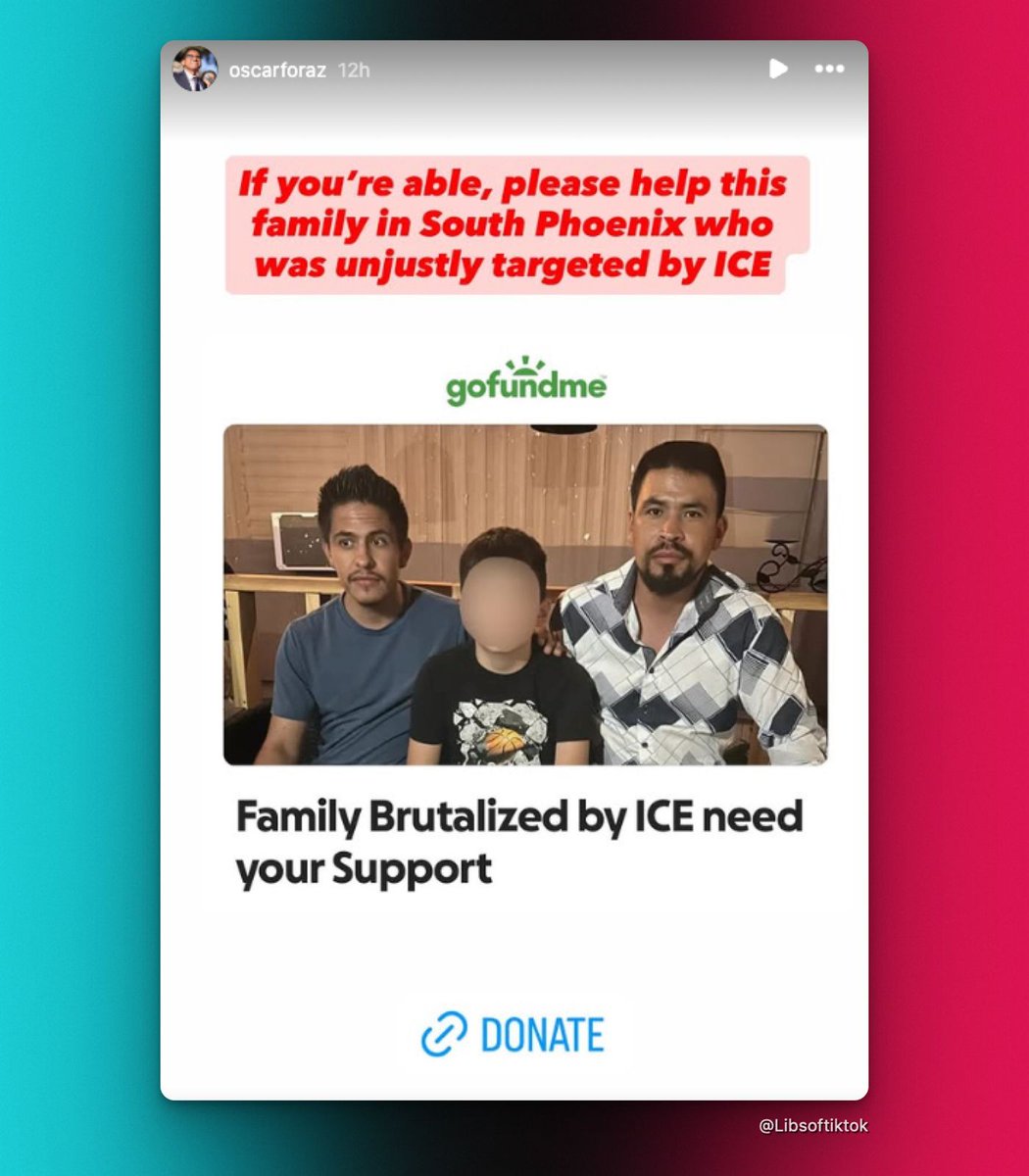 Arizona State Sen. Analise Ortiz and State Rep. Oscar De Los Santos are promoting and donating money to illegal aliens who were arrested by ICE

Have they ever donated to ANY U.S citizens who were killed by illegals???