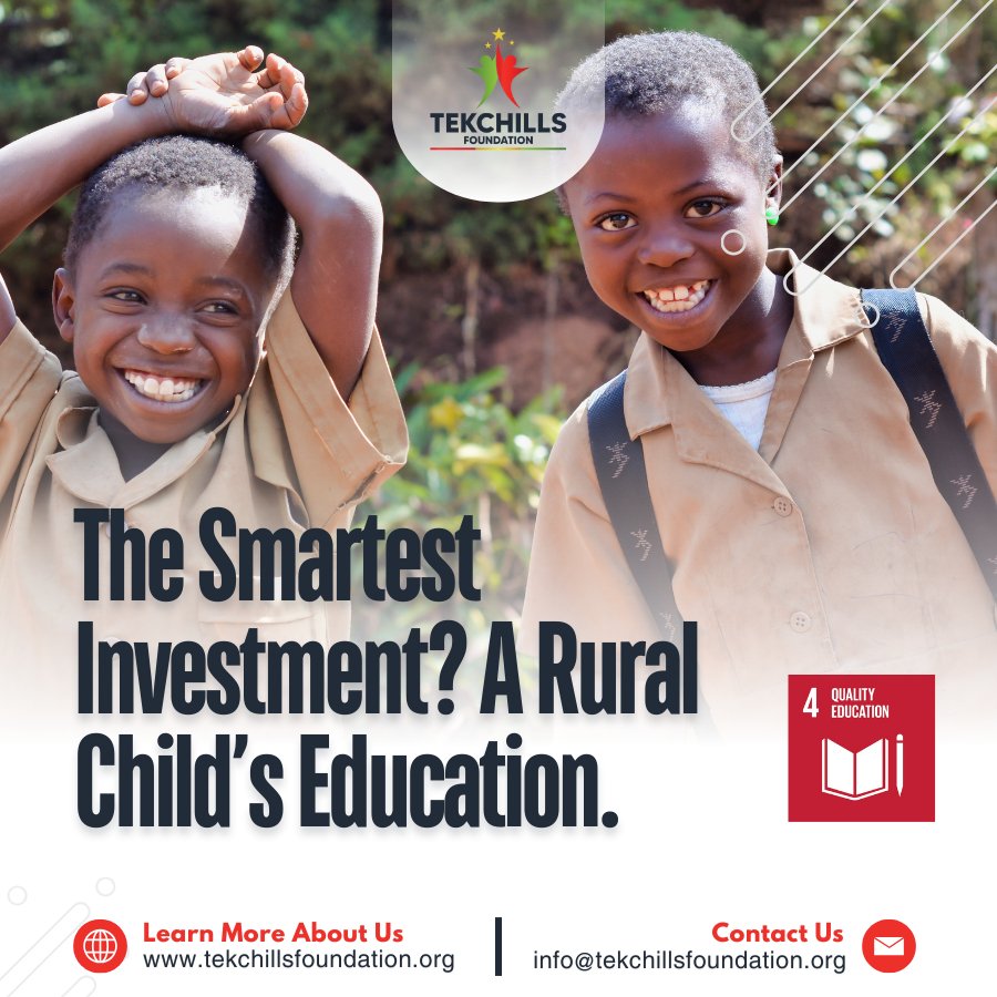 TekchillsF's tweet photo. Return on Education (ROE) is the smartest investment.
In 12 months, TEKCHILLS Foundation will deliver 88,000 books, build 20 schools, and reach 60,000 rural children.
👉 Partner with us: https://t.co/hsIWamnj0z
#ImpactInvesting #Philanthropy #SocialReturn #EducationForAll https://t.co/EEFf8oldmy