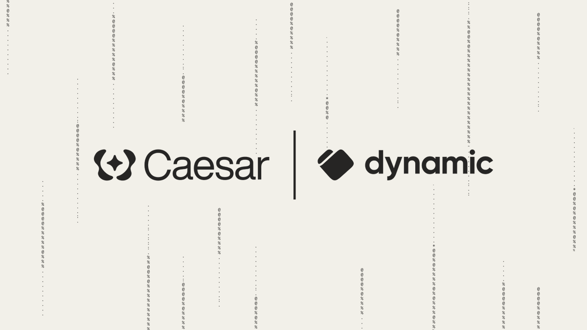 dynamic_xyz's tweet photo. Caesar is building the world’s smartest AI systems for frontier research.

Dynamic secures @caesar_data's wallet infra and secure token gating for exclusive access to holders.

Congrats on launching! https://t.co/GXbUaRgZkl
