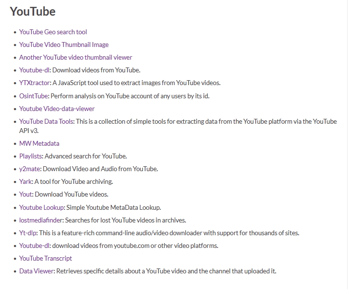 YouTube OSINT resources 

osint.link/social-media-i…
#osint #YouTube