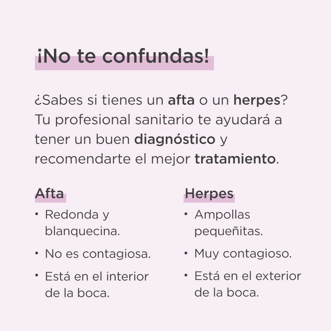 adatorrella's tweet photo. ¿Sabes qué es un afta y cómo tratarla? Ese pequeño dolor en la boca que parece inofensivo… ¡podría ser un afta! En este carrusel te explicamos: Qué es un afta y cómo diferenciarlas. @ISDIN @loveisdin.farma https://t.co/H9CkYTaFtt
