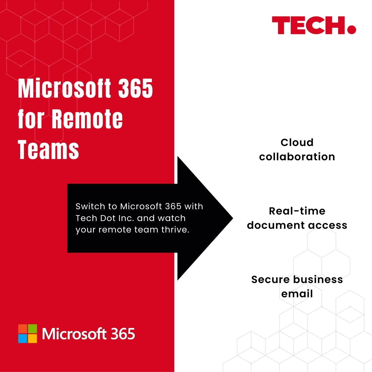 techdotinc's tweet image. Empower your remote team with smarter tools.
With Microsoft 365, collaboration becomes effortless and your data stays secure.
From migration to setup, we’ve got you covered.
Work better. Work cloud-smart.
#microsoft365 #cloudcollaboration #remoteworksolutions #digitalworkspace