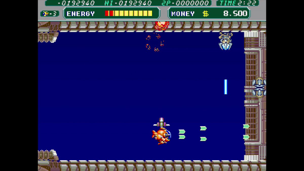 ミスターヘリの大冒険(アイレムコレクション VOL.3)
アップデートでスケスケが解消されてるって事で確認したのだが・・・
5面中ボス前のレーザー砲台のスケスケが直るどころかモロ出しになってたw
1枚目、修正前
2枚目、修正後
本来は扉の奥で隠れてる
ほんとユーザーをナメてんな