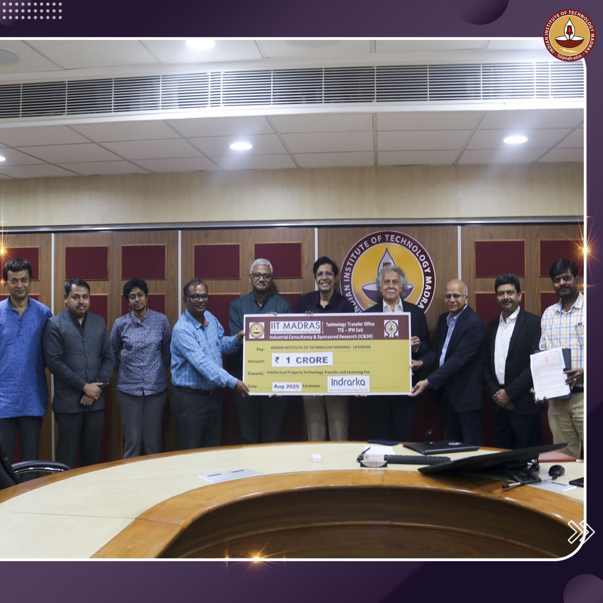iitmadras's tweet photo. In a landmark step for India’s quantum innovation ecosystem, @iitmadras has licensed its indigenously developed high-speed Silicon Photonics-based Quantum Random Number Generator (QRNG) to Indrarka Quantum Technologies Pvt. Ltd. under a ₹1 Crore deal.

 Developed at the Centre for Programmable Photonic Integrated Circuits and Systems (CPPICS), IIT Madras, this achievement marks a significant step in advancing India’s quantum innovation ecosystem. 

The MoU was signed in the presence of Prof. V. Kamakoti, Director, IIT Madras, with Prof. Manu Santhanam, Dean, IC&SR, IIT Madras, Mr. Dinanath Soni & Mr. Tej Soni, Indrarka Quantum Technologies Pvt. Ltd., and Prof. Bijoy Krishna Das, Lead Investigator, CPPICS, as signatories, and witnessed by Dr. Sankhadip Das, @GoI_MeitY,  Mr. Nitin Ghadgaonkar,  IZMO Microsystems, Dr. Aranab Goswami, CPPICS, IIT Madras, and coordinated by Dr. Dara Ajay, TTO, IIT Madras.

The QRNG has vital applications in defence and IT security, cryptographic algorithms, quantum key distribution, financial transactions, blockchain, scientific simulations, and gaming. 

This milestone demonstrates how world-class research at IIT Madras is translated into real-world products, reinforcing India’s leadership in the global quantum technology landscape.

#IITMadras #QuantumTech #Innovation #MakeInIndia