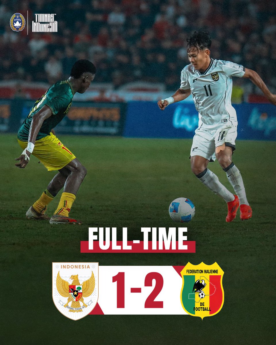 TimnasIndonesia's tweet image. ⏱️ | 𝐏𝐄𝐍𝐔𝐇 𝐖𝐀𝐊𝐓𝐔

1-2. Terima kasih sudah berjuang, Garuda Muda! 🤝

‣ #TimnasDay ‣ #PialaKemerdekaan