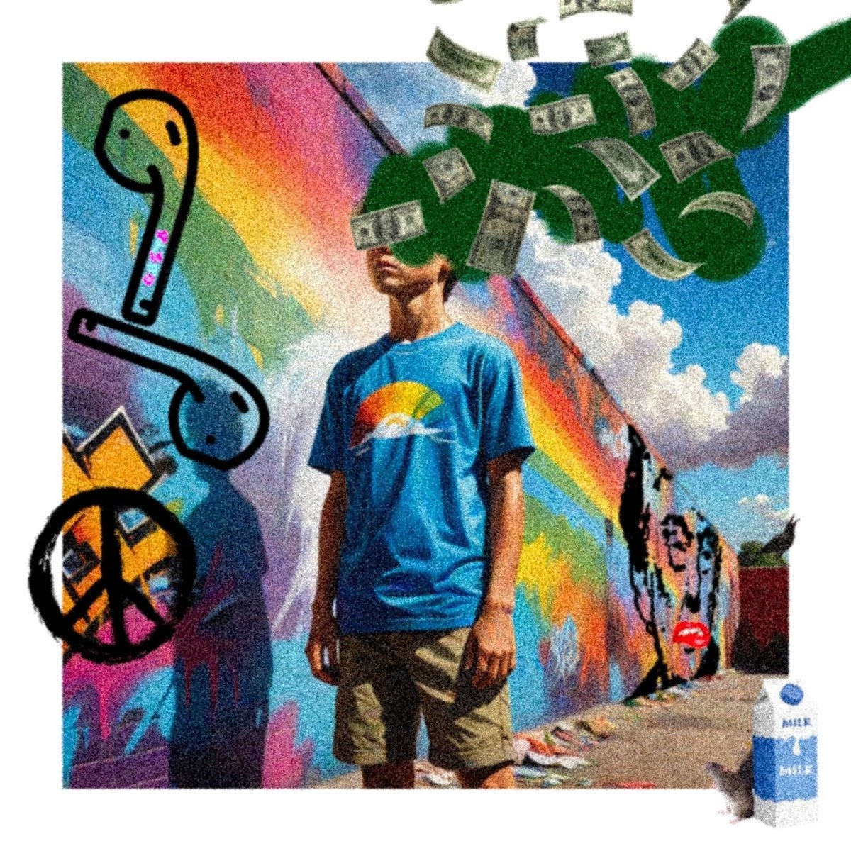 Gustohellmen's tweet image. 4/10 editions left $5 each on @zero________one #gustohellmen #rainbows #trump #Graffiti zeroone.art/artwork/probab…