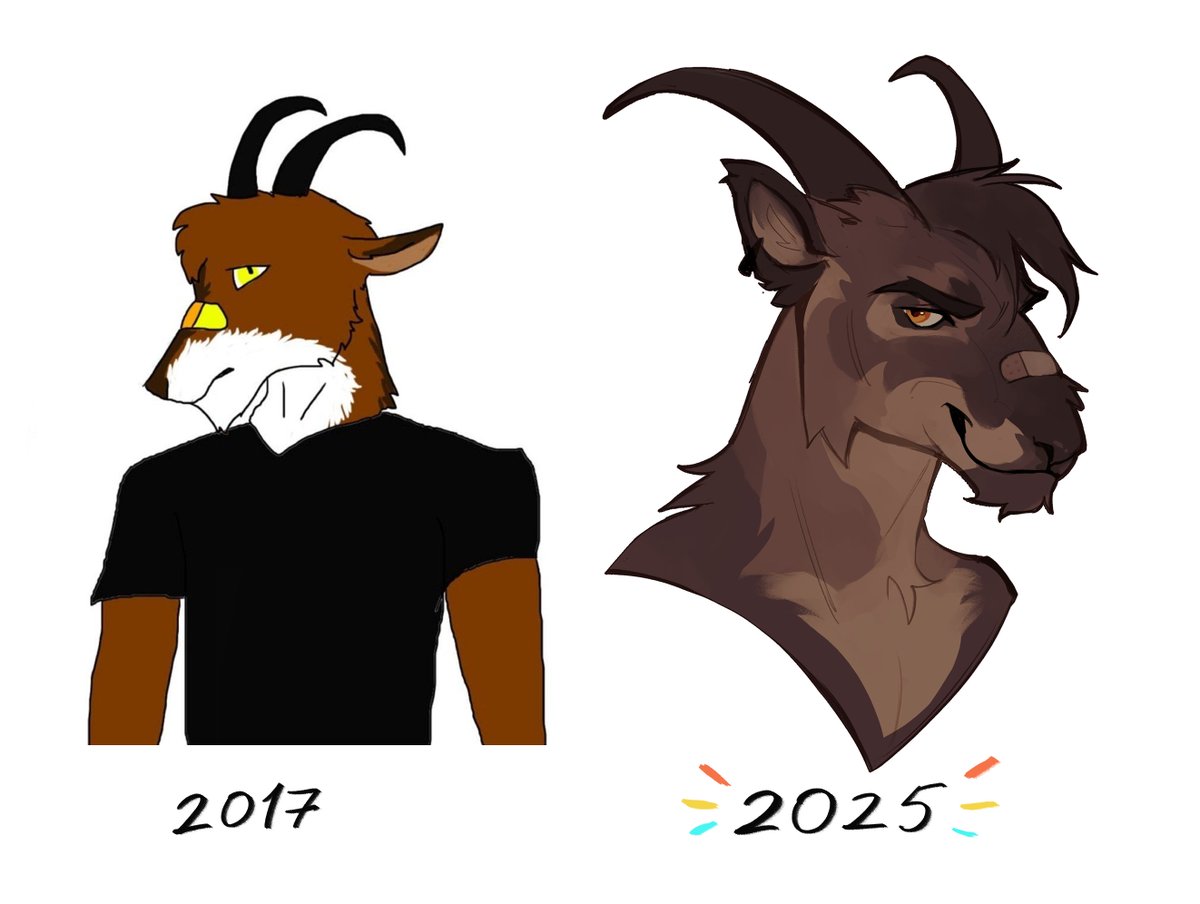 years ago my fursona was a goat

also never stop drawing or something