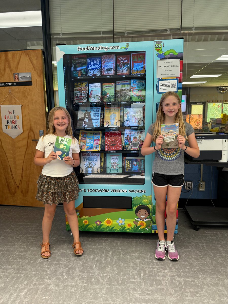When these two upstanding fourth graders found money on the playground, they ensured it made it back to the rightful owner. In recognition of their good deed, they officially earned the first book coins of the year! Congratulations, Lawson &amp; Ruby!

#WeAreATK🐾