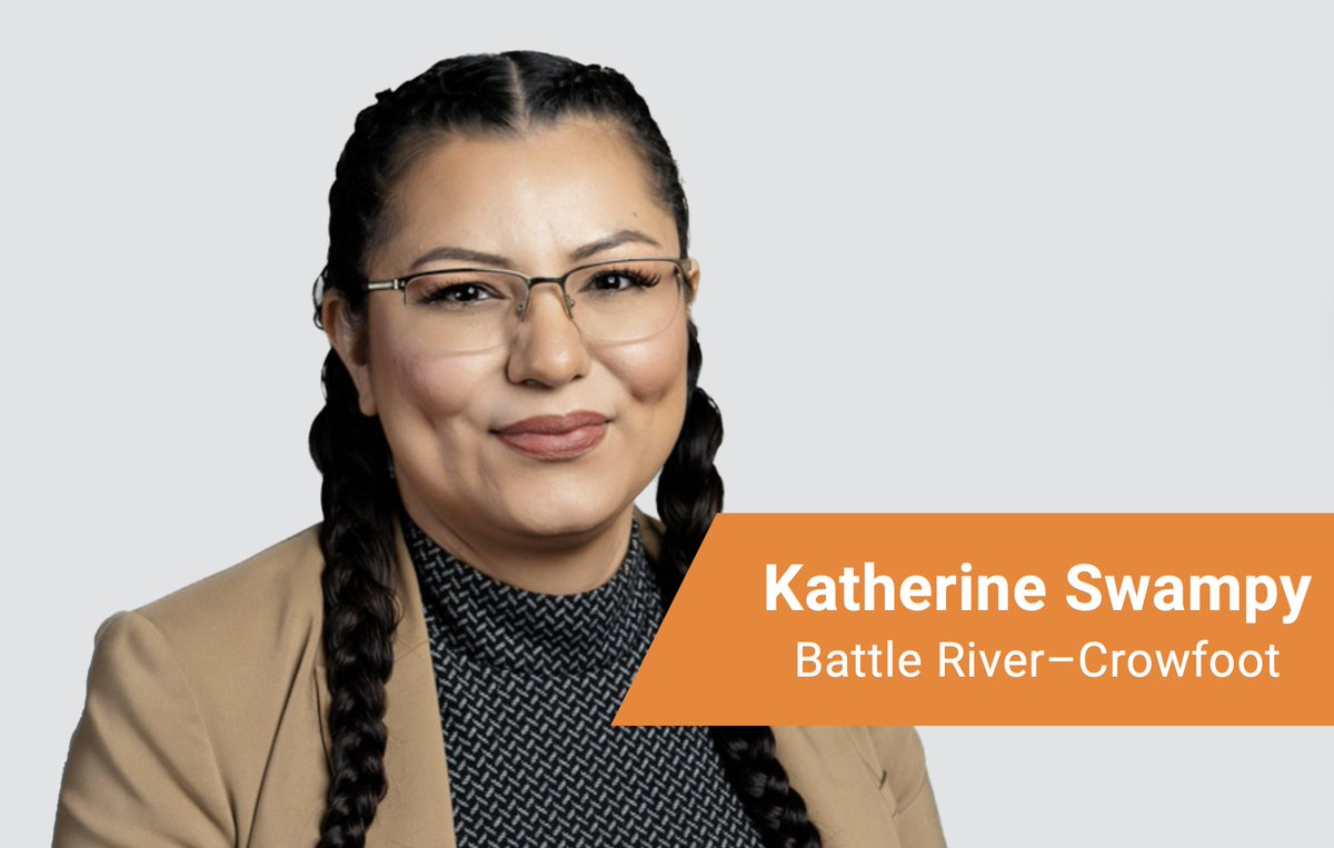 IndigPoli's tweet photo. Today marks the by-election in Battle River--Crowfoot, Alberta, prompting a reflection on the array of options available. Katherine Swampy, the federal NDP candidate, hails from the Cree community of Samson Cree Nation, embodying a commitment to amplifying the voices of those often overlooked.

Katherine brings a wealth of experience to the table, having served as a Councillor for the Samson Cree Nation for six years, alongside active participation on various boards and committees. 

Her academic journey is equally impressive, holding a Bachelor’s degree in Economics and Political Studies, a Master’s in Public Policy Administration, and a Master’s of Philosophy, currently pursuing a PhD to further enrich her knowledge base.

#ByElection #BattleRiverCrowfoot #Alberta #NDP #indigpoli #indigcand @indigpoli #cdnpoli #canpoli 
 
Learn more: https://t.co/tlh9wKIubR
Website: https://t.co/R4M3YIOTt8