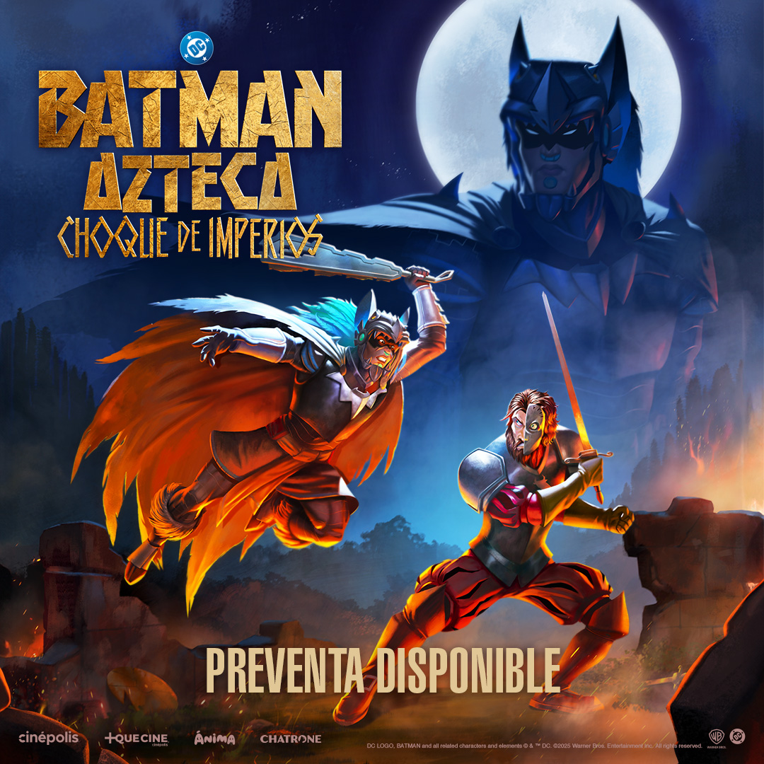 Cinepolis's tweet image. Un #Batman con raíces mexicas llega a la pantalla. 🦇🇲🇽 Ve ya por tus boletos en preventa para #BatmanAzteca. 🎬🤩 Consíguelos aquí 👉 bit.ly/4kNg85o