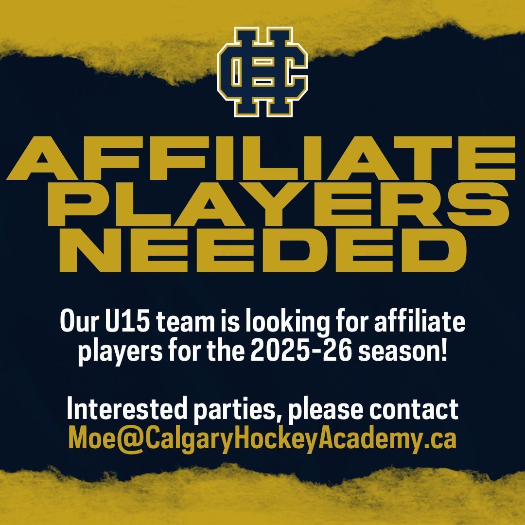 Calgary International Hockey Academy (@chacalgary) on Twitter photo π¨ Affiliate Players Needed! π¨
Our U15 team is on the hunt for talented affiliate players for the 2025-26 season ππͺ
If youβre ready to take your game to the next level, we want to hear from you!
π© Contact: Moe@CalgaryHockeyAcademy.ca
#U15Hockey #CalgaryHockey #CIHA π¨ Affiliate Players Needed! π¨
Our U15 team is on the hunt for talented affiliate players for the 2025-26 season ππͺ
If youβre ready to take your game to the next level, we want to hear from you!
π© Contact: Moe@CalgaryHockeyAcademy.ca
#U15Hockey #CalgaryHockey #CIHA