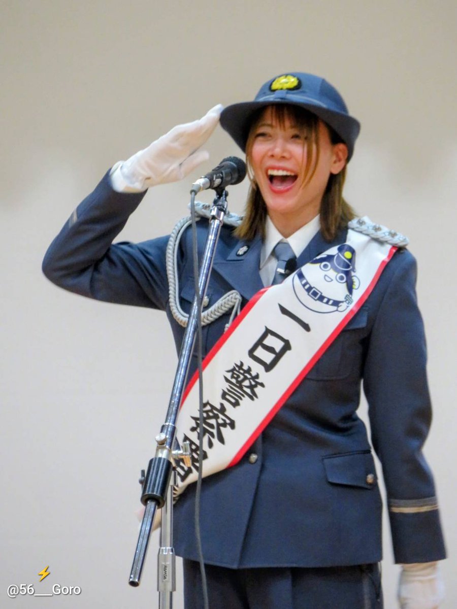 56___Goro's tweet photo. #岩谷麻優　選手
＃一日警察署長 https://t.co/h3M43oGxpK