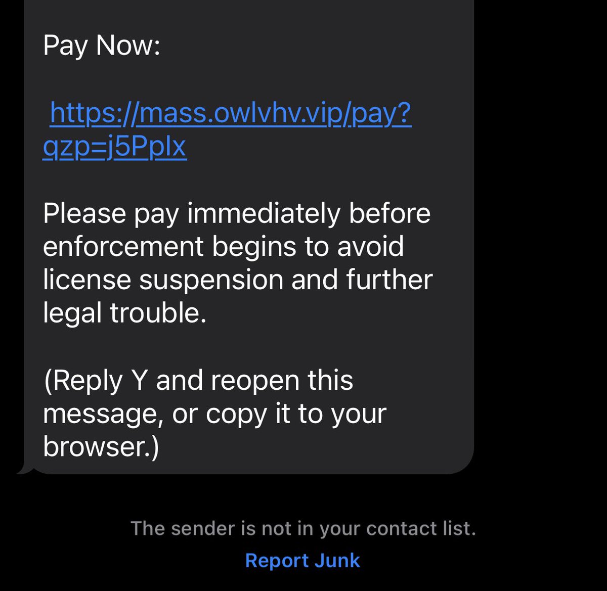 SpringfieldLCP's tweet image. Smishing (a scam in the form of a text) is actively creating a sense of urgency for you to fall victim to identity theft, malware or financial losses. Here’s a real example of one happening today! @StaySafeOnline is a great resource… staysafeonline.org/articles/what-…