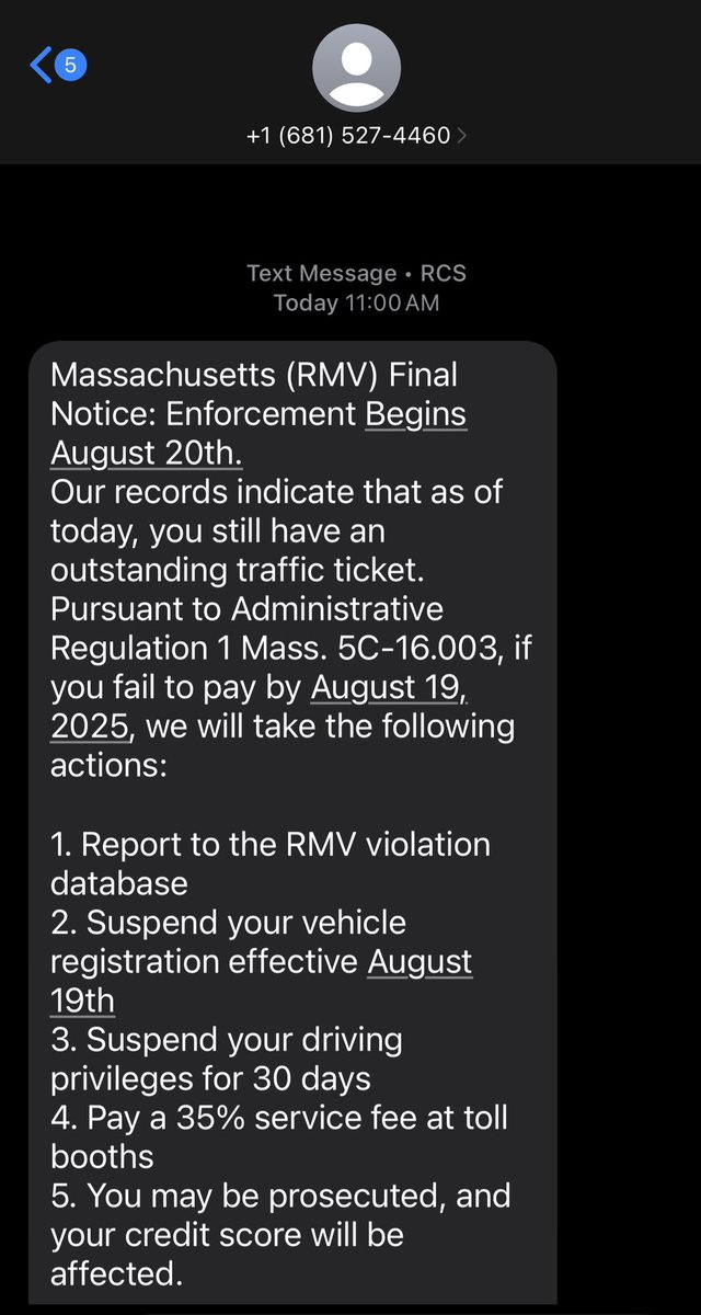 SpringfieldLCP's tweet image. Smishing (a scam in the form of a text) is actively creating a sense of urgency for you to fall victim to identity theft, malware or financial losses. Here’s a real example of one happening today! @StaySafeOnline is a great resource… staysafeonline.org/articles/what-…