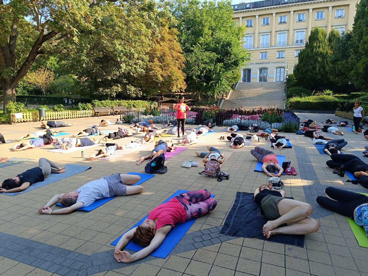 iccr_budapest's tweet photo. A special #yoga session was conducted by ASCC's Yoga teacher Ms. Aravinda Kollipara on Saturday, 16 August at Mechwart liget, Budapest -organised in collaboration with 2nd District Mayor office, Budapest.

The session was joined by many enthusiastic participants.

@IndiaInHungary https://t.co/oVtLJtaPa0