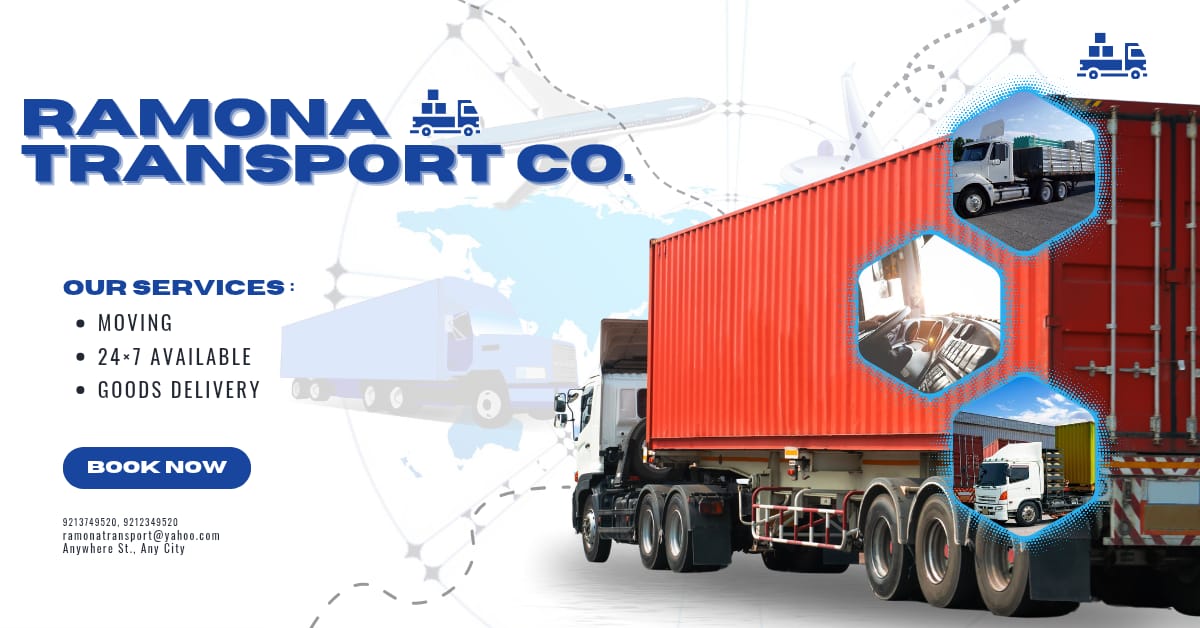 itsjatin444's tweet image. 🚛 Ramona Transport Co. – Your Goods, Our Responsibility 🚛

📞 Contact us today: 9213749520, 9212349520
📍 Serving customers all across India

Ramona Transport Co. – Moving India Forward, One Delivery at a Time

#transport
#logisitics
#delhitoallindia