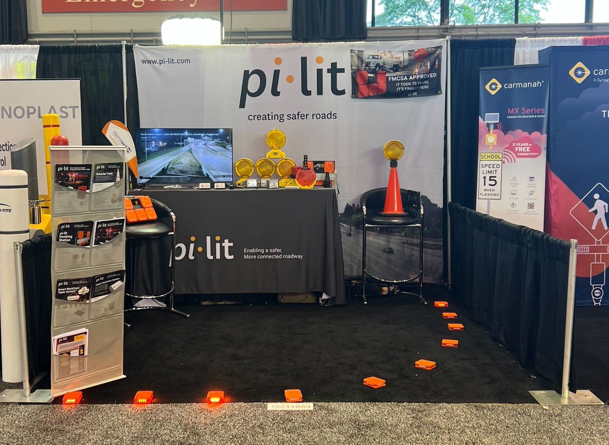 Last day to see  pi-lit at the Public Works Expo (PWX) 2025 in Chicago, August 17-19, 2025 at Booth #11089. Get a hands on experience with the Smart Sequential Flares and Smarter Cones and see how fast and easy they are able to be deployed. 

#PWX2025 #PublicWorks #WorkZoneSafety
