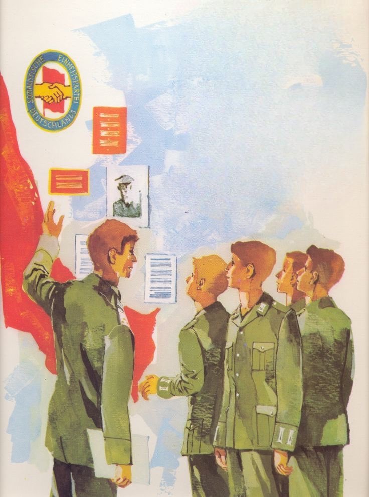 The military policy of the party is successful: The Volksarmee &amp; Grenztruppen of the DDR, under the SED's leadership, became instruments of the proletarian dictatorship, embodying Lenin's teachings to defend the socialist homeland &amp; build the working class' forces.