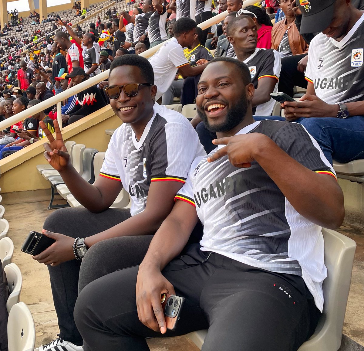 UgEquityBank's tweet photo. From office straight to Namboole! 🙌

We’re proud to be here, cheering on the @UgandaCranes 🇺🇬⚽

Equity Bank Uganda wishes the team the very best as they face South Africa tonight! 

#EquityBankUganda https://t.co/6wKBzYhpim