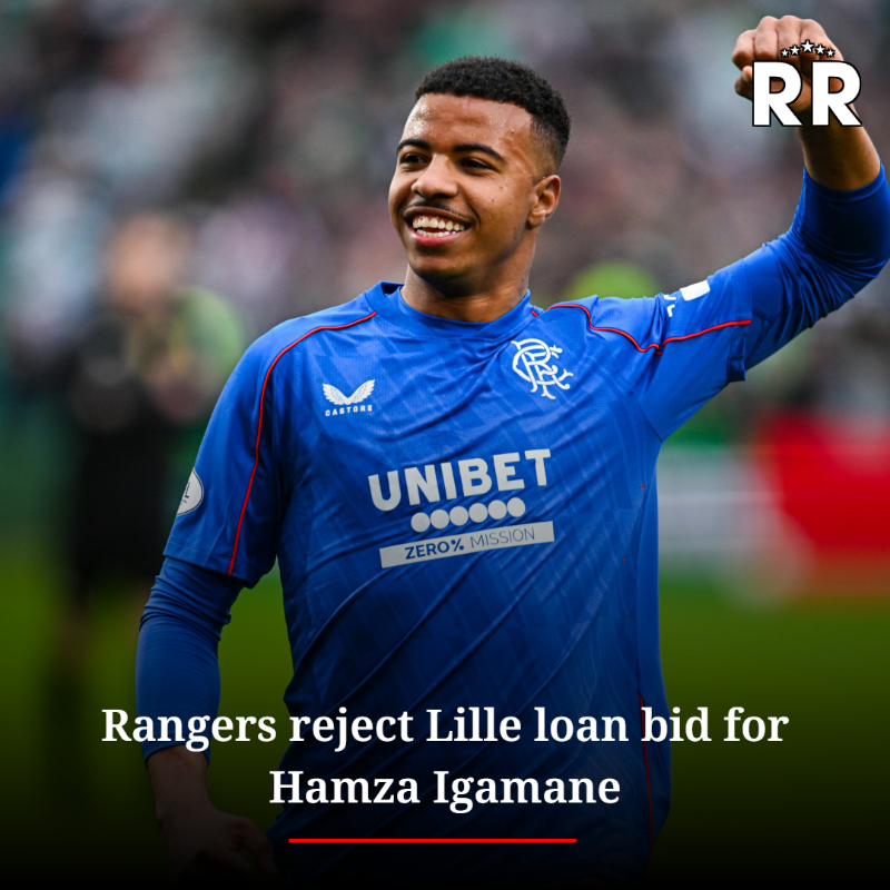 RangersReview55's tweet photo. Rangers have rejected an initial approach from Lille for striker Hamza Igamane.

The Rangers Review understands the bid was for Igamane to leave Ibrox on loan this summer.

Exclusive update from @Chris_Jack89 ⤵️