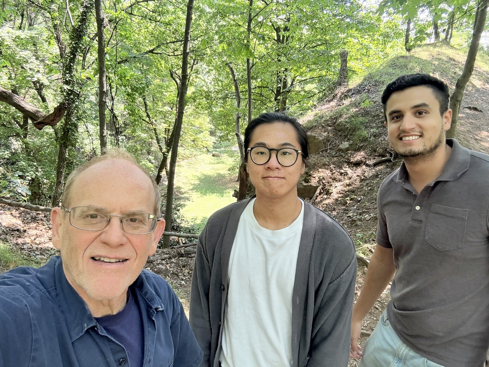 Glenn, Jack &amp; Zach enjoy a brief lunchtime respite/recharge at the nearby Mills Reservation here in Cedar Grove, NJ