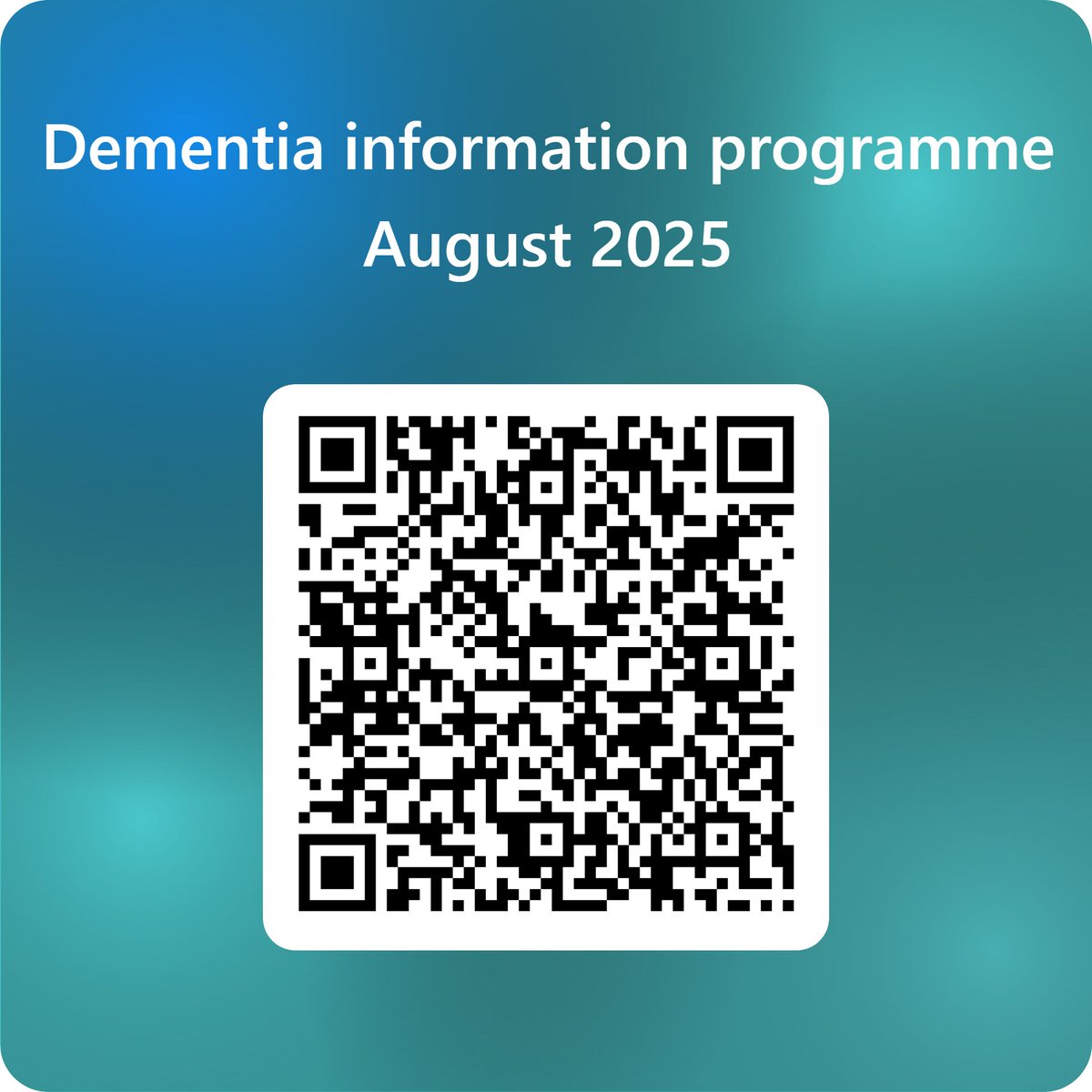 Adrian Friel (@adrian_friel02) on Twitter photo Do you live in <a href="/SouthernHSCT/">Southern Trust</a> have an interest or care for someone with dementia scan the QR code below to register for our dementia information programme. <a href="/AlzSocNI/">Alzheimer’s Society Northern Ireland</a> Do you live in <a href="/SouthernHSCT/">Southern Trust</a> have an interest or care for someone with dementia scan the QR code below to register for our dementia information programme. <a href="/AlzSocNI/">Alzheimer’s Society Northern Ireland</a>