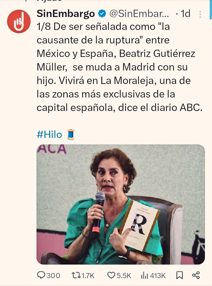 Luis Guillermo Hernández (@luisghernan) on Twitter photo Duda genuina
¿Por qué <a href="/SinEmbargoMX/">SinEmbargo</a>
que recibe TANTOS MILLONES a cambio de su apoyo a la 4T, se sumó tan entusiastamente al ATAQUE VIL contra el ex Presidente <a href="/lopezobrador_/">Andrés Manuel</a>
y su esposa <a href="/BeatrizGMuller/">Beatriz Gutiérrez Müller</a>?
¿Por qué creyó tan ciegamente a una BASURA como <a href="/abc_es/">ABC.es</a>?
Es algo que el Duda genuina
¿Por qué <a href="/SinEmbargoMX/">SinEmbargo</a>
que recibe TANTOS MILLONES a cambio de su apoyo a la 4T, se sumó tan entusiastamente al ATAQUE VIL contra el ex Presidente <a href="/lopezobrador_/">Andrés Manuel</a>
y su esposa <a href="/BeatrizGMuller/">Beatriz Gutiérrez Müller</a>?
¿Por qué creyó tan ciegamente a una BASURA como <a href="/abc_es/">ABC.es</a>?
Es algo que el