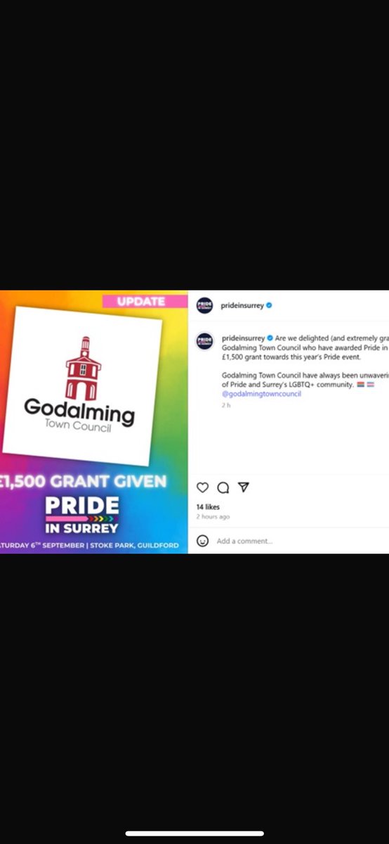 If you live in Godalming your local council just gave £1500 of your money to an organisation whose founder and CEO (until last year) drugged and then raped a 12 year old boy.  His two exes now run the organisation which isn’t at all concerning. Obviously.