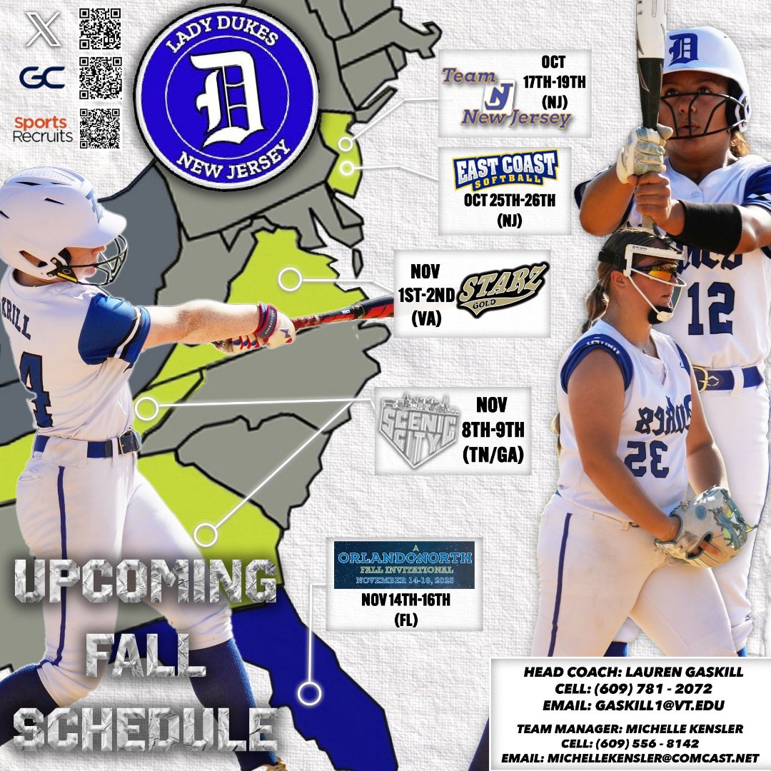 Lady Dukes Gold Gaskill (@dukesgold) on Twitter photo 🚨 Fall Ball is here! 🚨
2025 fall schedule dropped ⬇️ ⬇️⬇️
Let’s go Dukes!💪 🥎
<a href="/SBRRetweets/">Softball Recruiting Reposts</a> <a href="/ExtraInningSB/">EXTRA INNING SOFTBALL</a> <a href="/DirectRecruits/">Direct Recruits</a> <a href="/TOP_D1RECRUITS/">Softball Top Preps Retweet</a> <a href="/CoastRecruitsSB/">Coast Recruits 🥎</a> <a href="/D1Softball/">D1Softball</a> 🚨 Fall Ball is here! 🚨
2025 fall schedule dropped ⬇️ ⬇️⬇️
Let’s go Dukes!💪 🥎
<a href="/SBRRetweets/">Softball Recruiting Reposts</a> <a href="/ExtraInningSB/">EXTRA INNING SOFTBALL</a> <a href="/DirectRecruits/">Direct Recruits</a> <a href="/TOP_D1RECRUITS/">Softball Top Preps Retweet</a> <a href="/CoastRecruitsSB/">Coast Recruits 🥎</a> <a href="/D1Softball/">D1Softball</a>