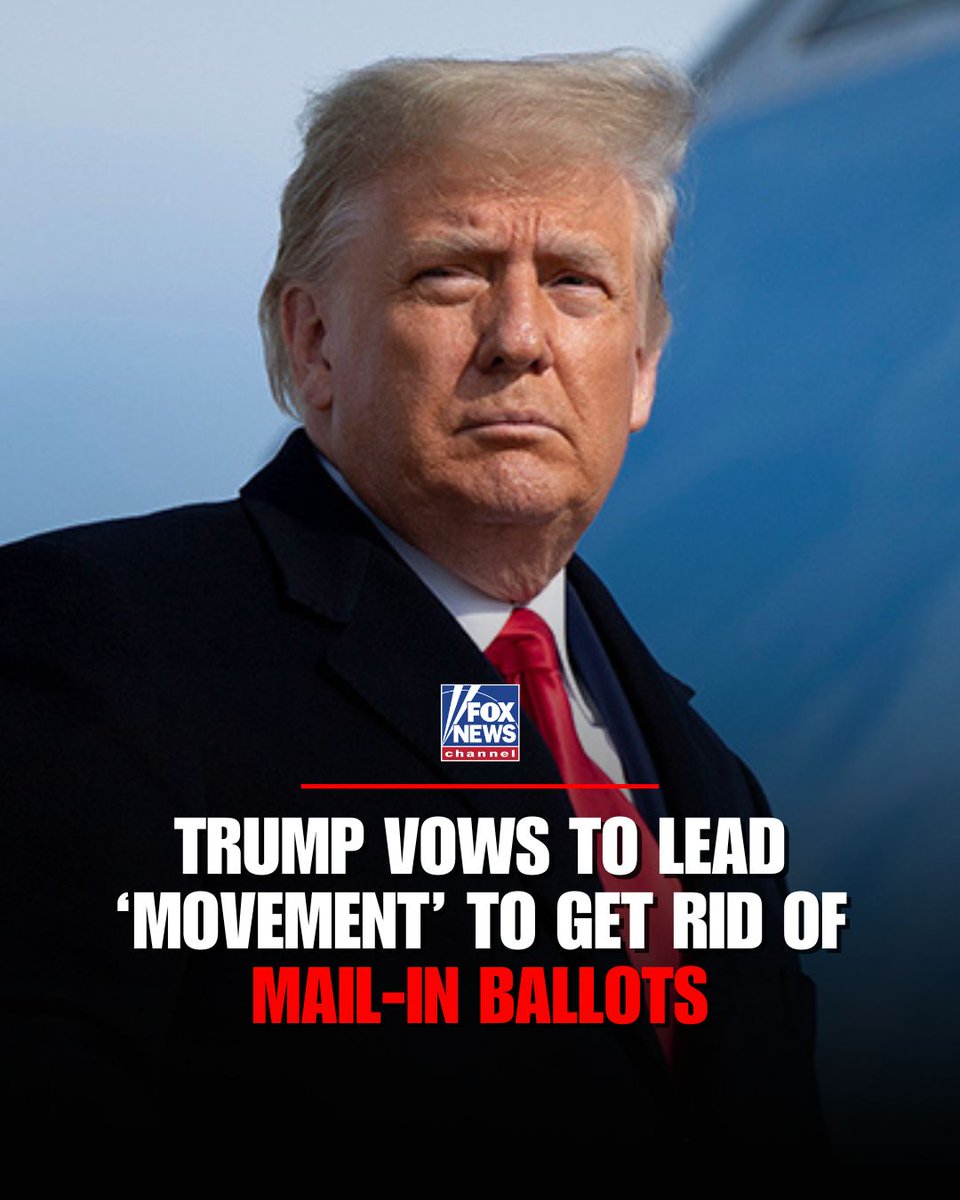 FoxNews's tweet image. President Trump calls for the U.S. to end its use of mail-in ballots, saying he will “fight like hell” to bring honesty and integrity back to America’s elections.