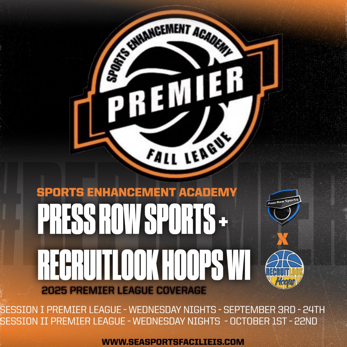 SEAFacilities's tweet photo. 🚨ANOUNCEMENT🚨
We are excited to have @_melowilliams with @pressrowsports_ & @RL_HoopsWI back at the 2025 @FallPremier this Fall‼️
Top tier coverage incoming‼️📈
Register ONLINE • https://t.co/EOCd0D7cZ3
#SEA https://t.co/I4JH782Bt5