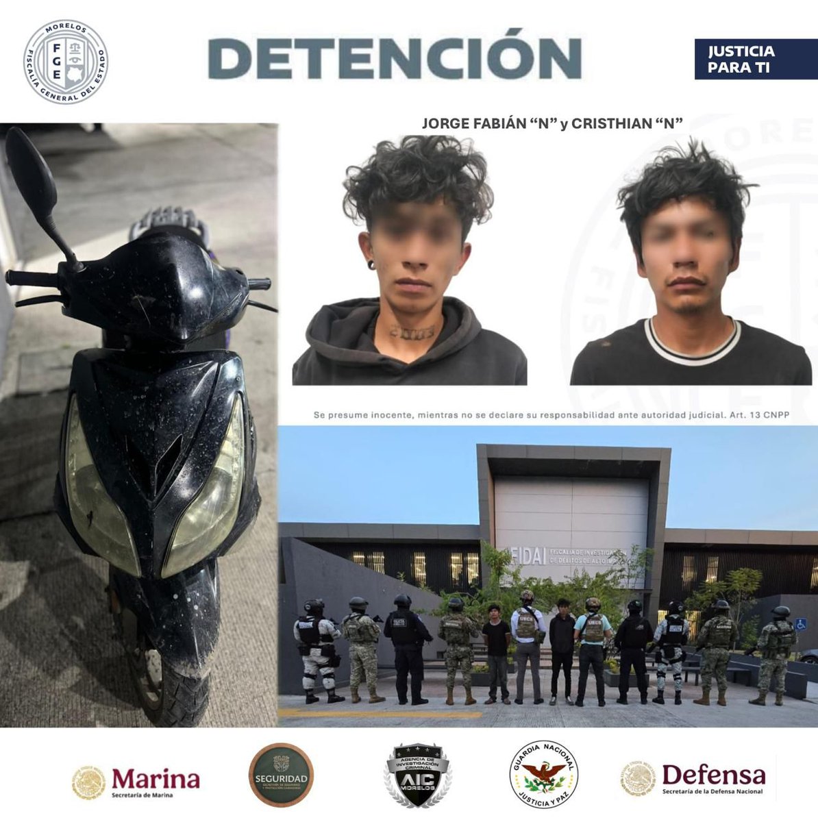 RadioFormulaMor's tweet photo. Desmantela #FIDAI célula delictiva dedicada a la extorsión en #Yautepec; amenazaban a sus víctima con papelitos, para pagar piso. 
Dos sujetos fueron detenidos mediante operativo coordinado entre autoridades estatales y federales

🎙️ @VeroBacaz 

#AbriendoLaConversación https://t.co/PCyF6dJ5nn