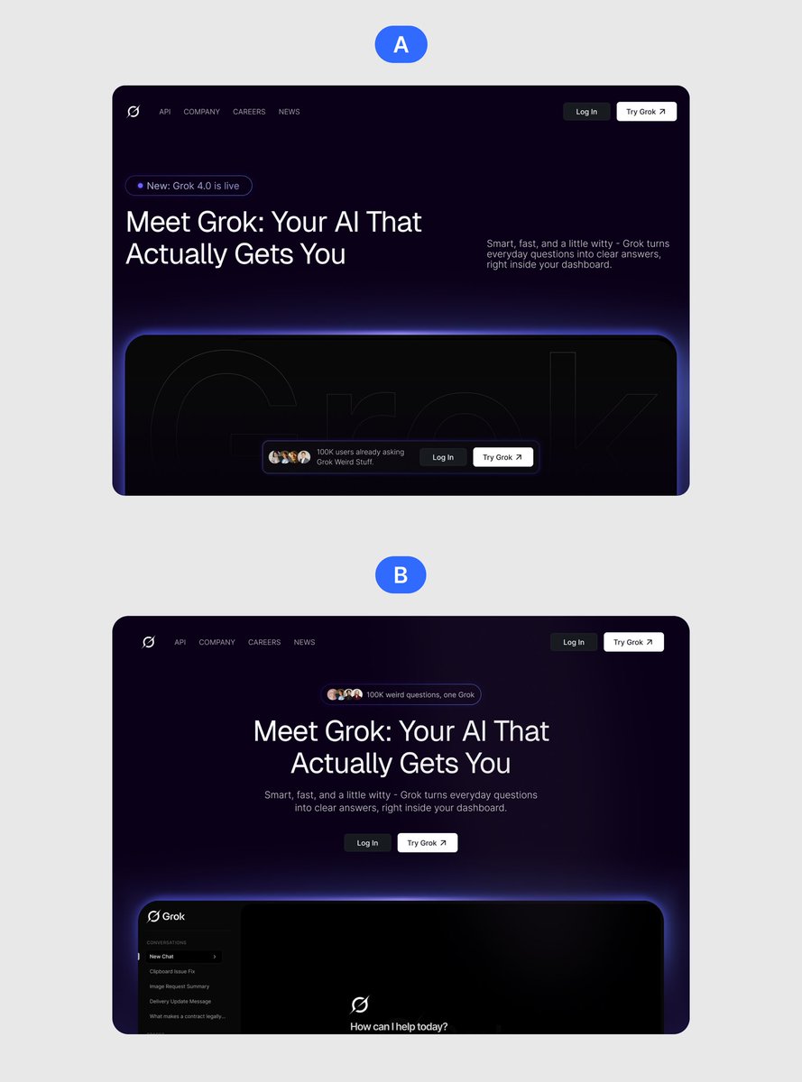 SanndyCreationz's tweet image. New Hero Redesign 🚀

Which one do you like more — A or B?