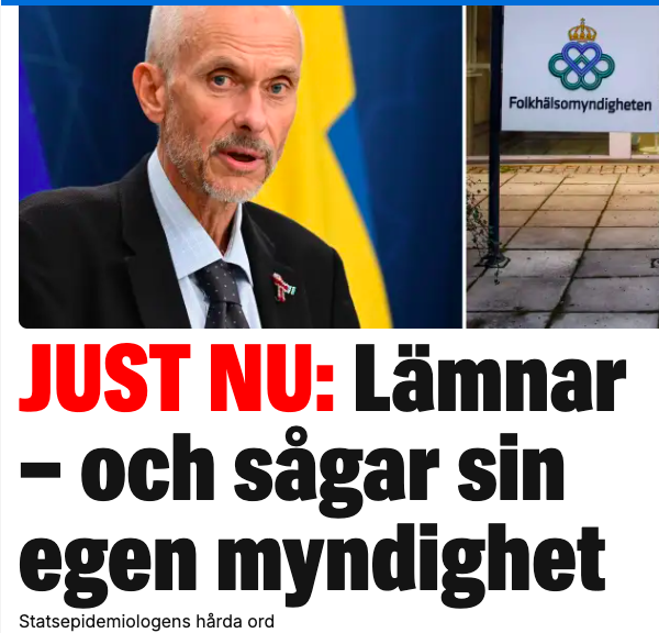Ipse_Cogita's tweet photo. ”I dag finns inte en enda läkare eller person med djupare medicinsk kompetens i myndighetens ledningsgrupp”

Ingenting förvånar mig längre i Sverige.

Inkompetensen satt i högsätet.
Och fort har det gått. https://t.co/nfpS8GENmX