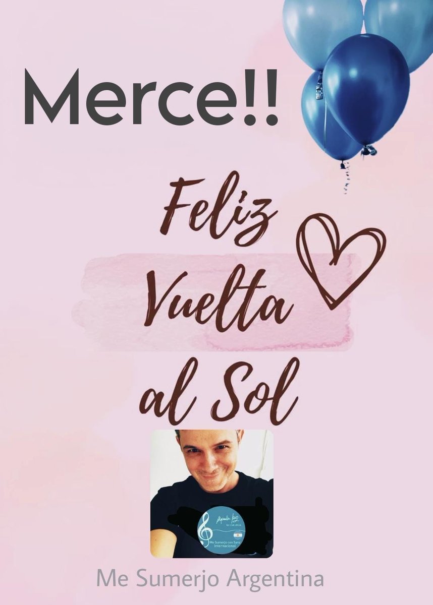 𝐆𝐚𝐛𝐲SánchezDePizarro🇦🇷SumergidaDeSanz (@gabydepizarro) on Twitter photo Nuestra sumergida Salteña Merce <a href="/merlobo66/">@MerSiempreSumergida🇦🇷</a> te sigue a todos lados cuando visitas 🇦🇷 y da su nueva vuelta al sol 🌞🎂 nos encantaría @alejandrosanz que nos acompañes en este festejo! 🥳🥳 vienes??💌💌📩📩📬📬
Te queremos Mer !!!🥰🎊🎈🎉 Nuestra sumergida Salteña Merce <a href="/merlobo66/">@MerSiempreSumergida🇦🇷</a> te sigue a todos lados cuando visitas 🇦🇷 y da su nueva vuelta al sol 🌞🎂 nos encantaría @alejandrosanz que nos acompañes en este festejo! 🥳🥳 vienes??💌💌📩📩📬📬
Te queremos Mer !!!🥰🎊🎈🎉