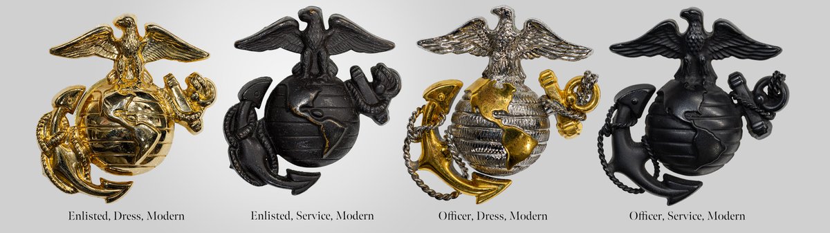 The Eagle, Globe, and Anchor is the official emblem of the United States Marine Corps. Its roots can be traced as far as 1804, with uniforms of Marines being adorned with brass eagles on square plates. During the War of 1812, this early emblem morphed into an octagonal brass