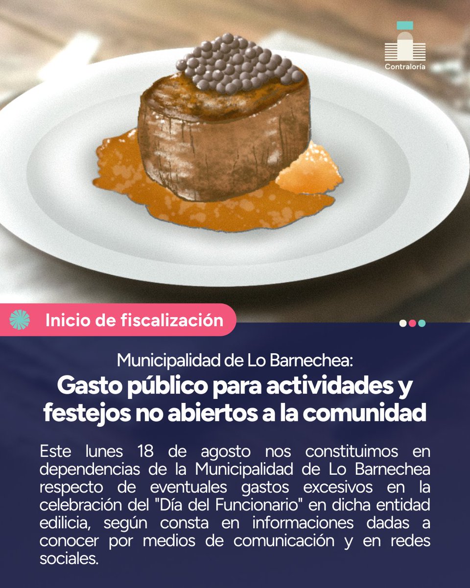 📷AHORA: Iniciamos fiscalización en la Municipalidad de <a href="/lo_barnechea/">Lo Barnechea</a>, sobre gasto público para actividades y festejos no abiertos a la comunidad.