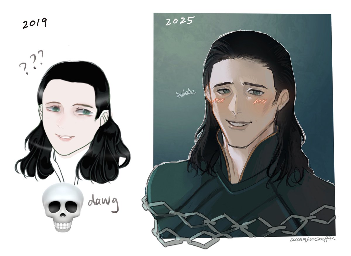 cucumbersouffle's tweet photo. ive been so inactive sorryyy but i did redraw a loki i drew in 2019
#loki https://t.co/7nOEpQjnF6