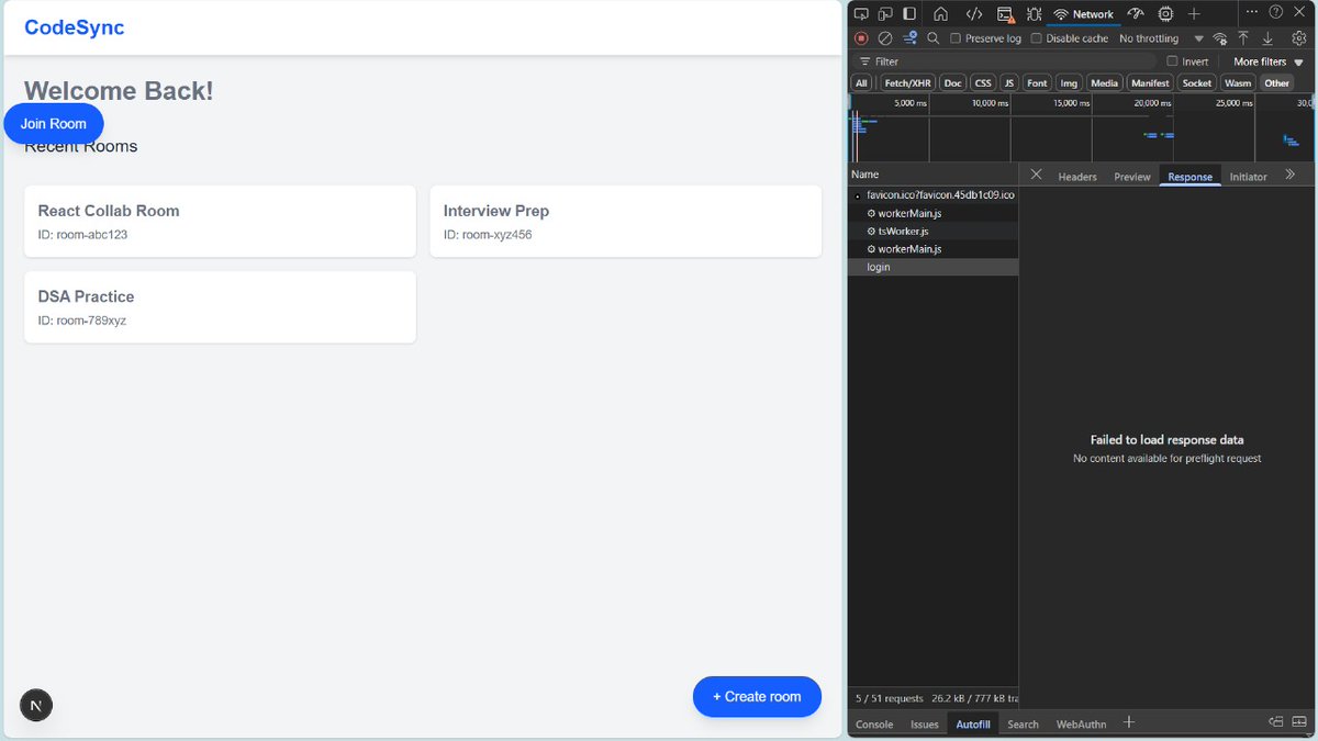 PradeepTiwarii_'s tweet image. 🚀 Day 4 — Debugging Hell 😓
Spent the whole day chasing a stubborn CORS/preflight error in CodeSync. Postman worked fine, but the browser kept failing with “No content available for preflight request.” Tried every config tweak, no luck. Some days the bug wins.
#CodeSync #WebDev