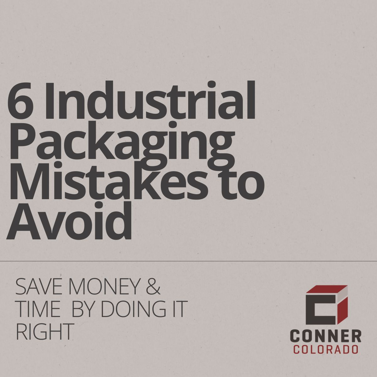 Are you making any of these 6 industrial packaging mistakes?

Read to find out the biggest mistakes made in #packaging and how to avoid them: connerindustries.com/industrial-pac… 

#manufacturingexcellence #industrialpackaging