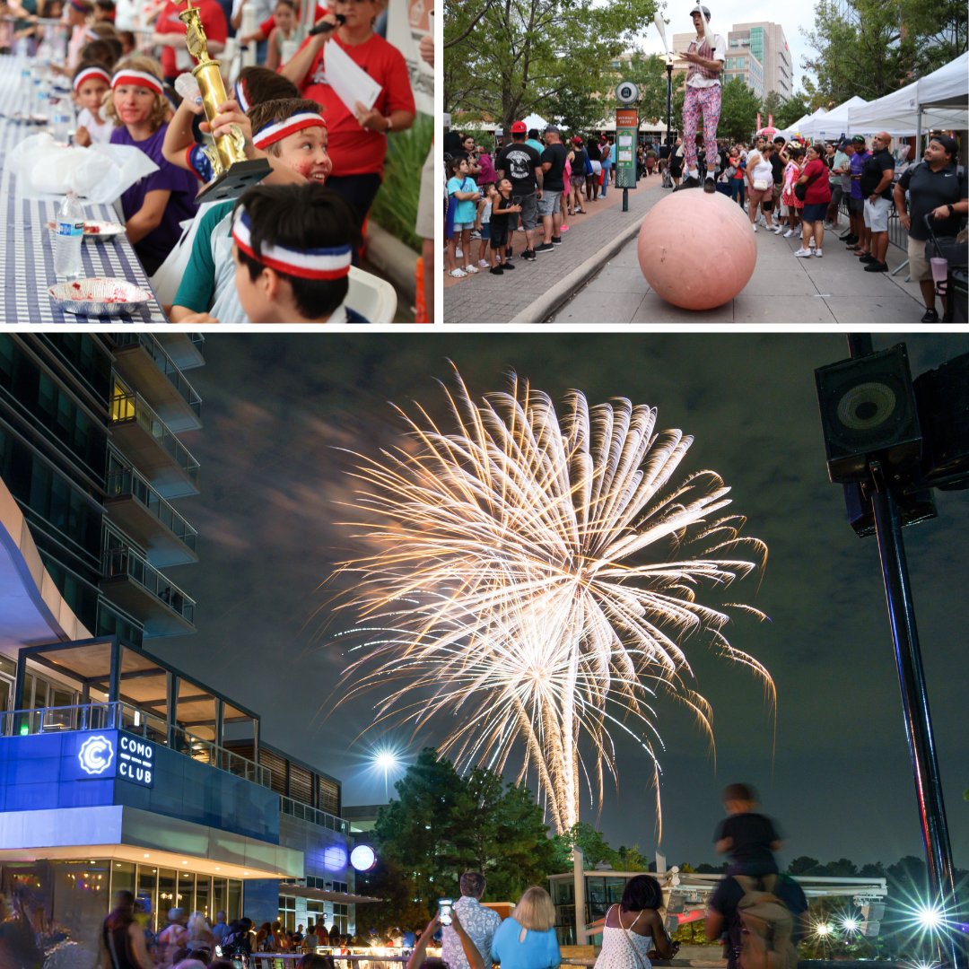 Relax and enjoy the fruits of your labor at Waterway Square on Sunday, August 31, 2025, from 5 to 9 p.m. with live music, children’s activities, strolling entertainers, pie-eating contest 🥧, sponsored by House of Pies and fireworks! 🎶 🎆 

For more event details, visit