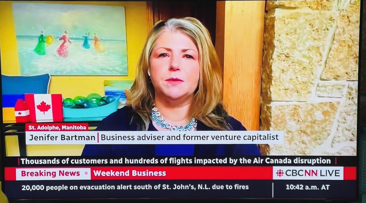 Pleased to join the CBC #News Network Weekend #Business Panel, talking the Air Canada strike; you can watch our segment here:
jeniferbartman.com/media-cbc-news… 
#media #TV #travel #economy #aircanada #CBCNN