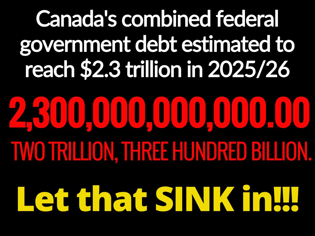 CaptainC63๐จ๐ฆ ๐ฎ๐น ๐ฒ๐ฝ ๐บ๐ธ (@captainc63) on Twitter photo Canada's Growing Debt Burden of 2.3 trillion$$$, that every Canadian will have to pay back.
What do we have to show for it??? Canada's Growing Debt Burden of 2.3 trillion$$$, that every Canadian will have to pay back.
What do we have to show for it???